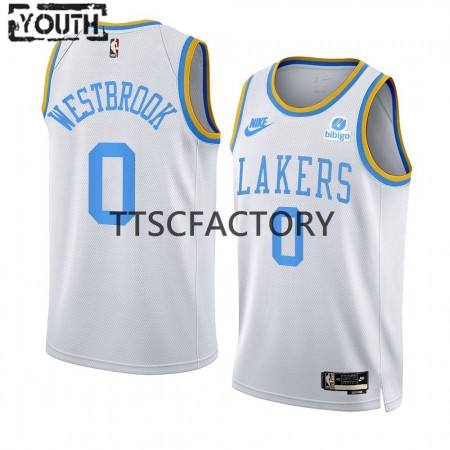 Kinder NBA Los Angeles Lakers Trikot Russell Westbrook 0 Nike 2022-23 Classic Edition Weiß Swingman